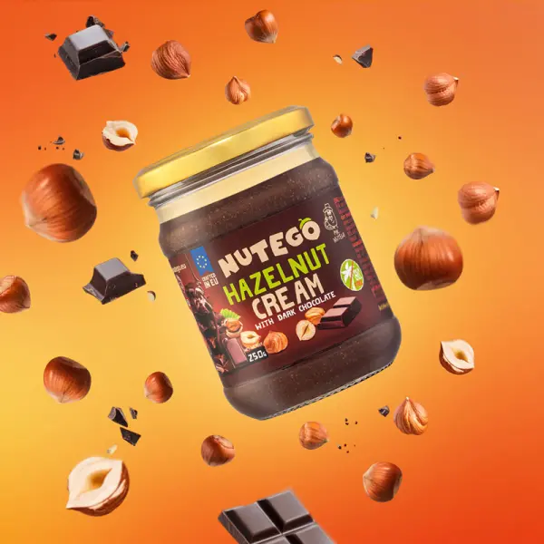 Hazelnut cream advertising product photo